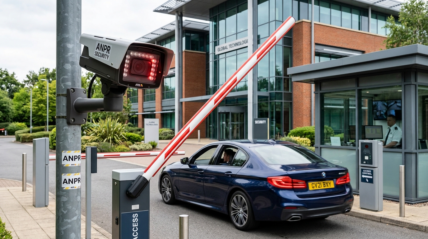 How Automatic Number Plate Recognition (ANPR) Works Operational Deployment How Automatic Number Plate Recognition (ANPR) Works - ANPR camera reading vehicle license plate with automatic boom barrier gate lifting
